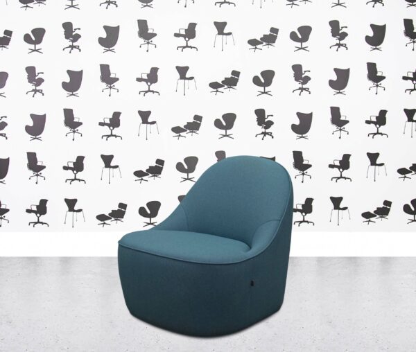 refurbished fursys stone armchair blue munsell