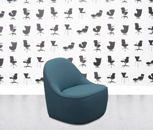 refurbished fursys stone armchair blue munsell