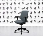 refurbished senator evolve upholstered back black frame multi colour