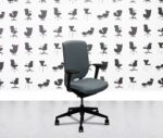 refurbished senator evolve upholstered back black frame multi colour