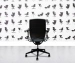 refurbished senator evolve upholstered back black frame multi colour