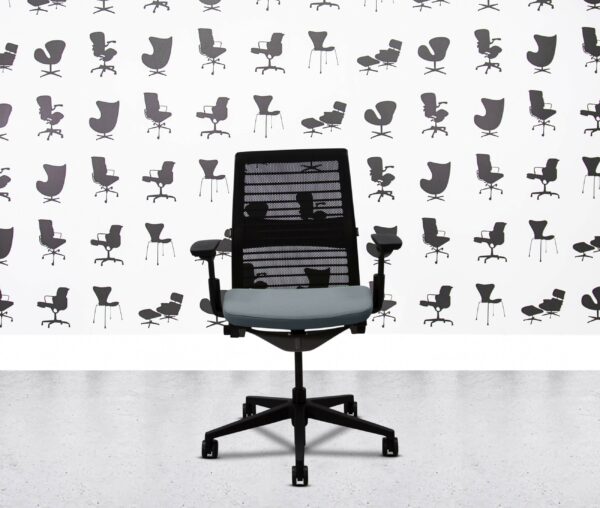 refurbished steelcase think v2 black frame multi colour