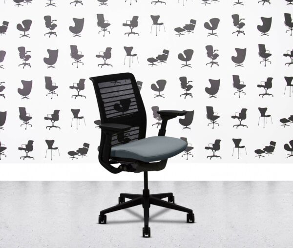 refurbished steelcase think v2 black frame multi colour