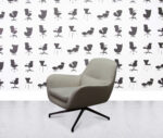 refurbished minotti jensen armchair beige fabric