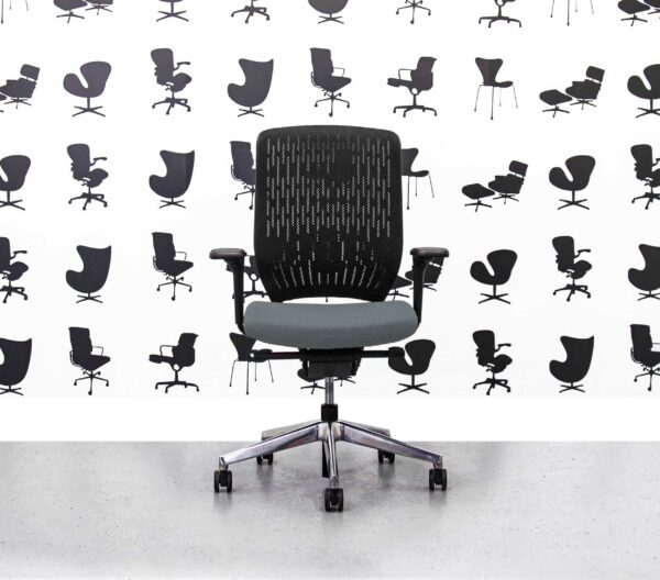Refurbished Senator Evolve - Black Mesh Back - Polished Aluminium - Multi Colour