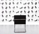 Refurbished Walter Knoll Brno Tubular Armchair - Chrome frame - Black Fabric