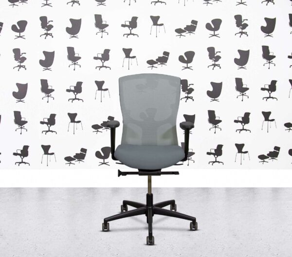 Refurbished Kinnarps Mento - Grey Mesh Back - Black Frame - Multi Colour - paseo