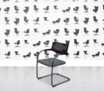 Refurbished Vitra Visavis 2 - Chrome Frame - Black Plastic Back - Multi Colour - paseo