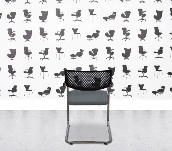 Refurbished Vitra Visavis 2 - Chrome Frame - Black Plastic Back - Multi Colour - paseo