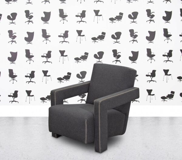 Refurbished Cassina Utrecht Armchair - Grey Fabric