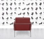 Refurbished Fritz Hansen Airport 3000 Armchair - Berry Red Leather