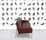 Refurbished Fritz Hansen 3303 Sofa - Berry Red Leather