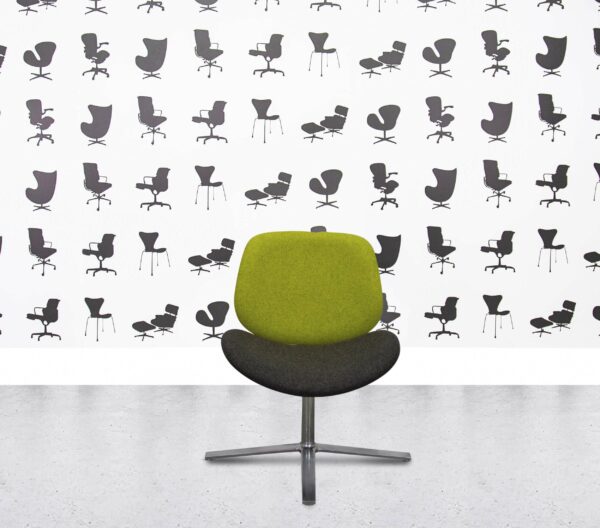 Refurbished Orangebox Track-03 Lounge Chair - Grey and Green Fabric