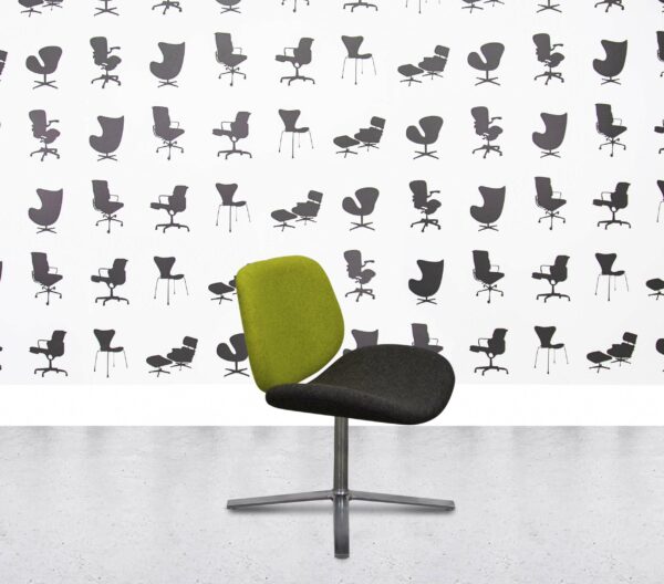 Refurbished Orangebox Track-03 Lounge Chair - Grey and Green Fabric