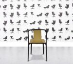 Refurbished Vitra Belleville Armchair - Oak Wood - Black Frame