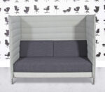 Refurbished Vitra Alcove High Back Sofa - 2 Seater - Grey Fabric
