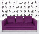 Refurbished B&B Italia George 2.5-Seat Sofa - Purple Fabric