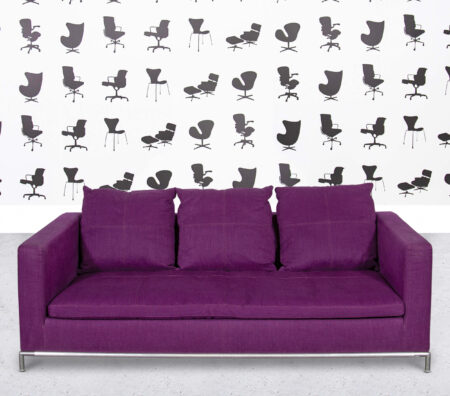 Refurbished B&B Italia George 2.5-Seat Sofa - Purple Fabric