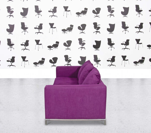 Refurbished B&B Italia George 2.5-Seat Sofa - Purple Fabric