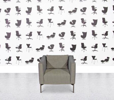 Refurbished Living Divani Easy Lipp Armchair - Grey Fabric