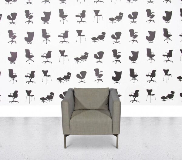 Refurbished Living Divani Easy Lipp Armchair - Grey Fabric