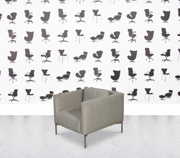 Refurbished Living Divani Easy Lipp Armchair - Grey Fabric