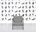 Refurbished Walter Knoll Fabricius Armchair - Grey Fabric