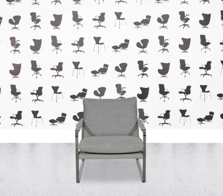 Refurbished Walter Knoll Fabricius Armchair - Grey Fabric