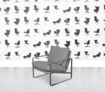 Refurbished Walter Knoll Fabricius Armchair - Grey Fabric