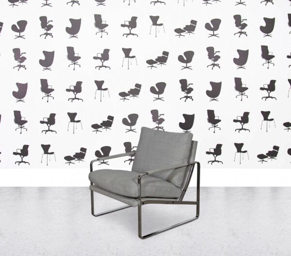 Refurbished Walter Knoll Fabricius Armchair - Grey Fabric