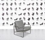 Refurbished Walter Knoll Fabricius Armchair - Grey Fabric