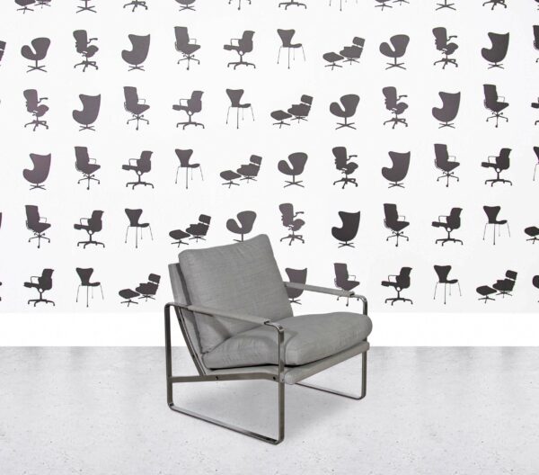 Refurbished Walter Knoll Fabricius Armchair - Grey Fabric