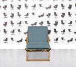 Refurbished Orangebox Yolo-01 Lounge Chair - Blue Fabric
