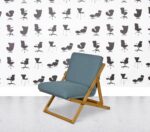 Refurbished Orangebox Yolo-01 Lounge Chair - Blue Fabric