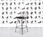 Refurbished Walter Knoll Bertoia Stool - Brown Leather