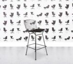Refurbished Walter Knoll Bertoia Stool - Brown Leather