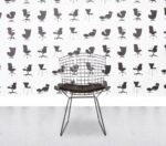Refurbished Walter Knoll Bertoia Side Chair - Brown Leather