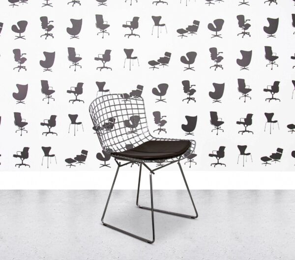 Refurbished Walter Knoll Bertoia Side Chair - Brown Leather