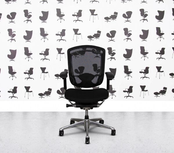 Refurbished Teknion Contessa 4D - Polished Aluminium - Black