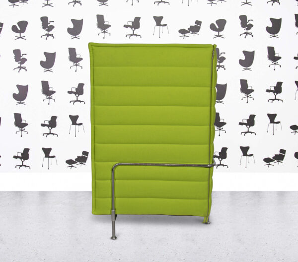 Refurbished Vitra Alcove High Back Sofa - 2 Seater - Grass Green Fabric