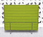 Refurbished Vitra Alcove High Back Sofa - 2 Seater - Grass Green Fabric