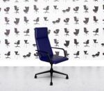 Refurbished Brunner Fina Soft High Back Chair - Blue Leather