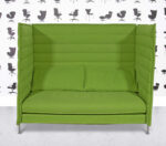 Refurbished Vitra Alcove High Back Sofa - 2 Seater - Emerald Fabric