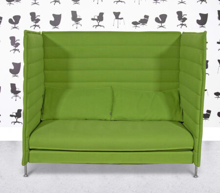 Refurbished Vitra Alcove High Back Sofa - 2 Seater - Emerald Fabric