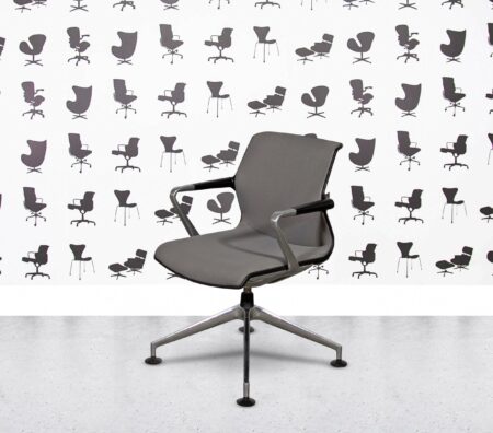 Refurbished Vitra Unix Four Star Base - Black Frame - Sierra Grey