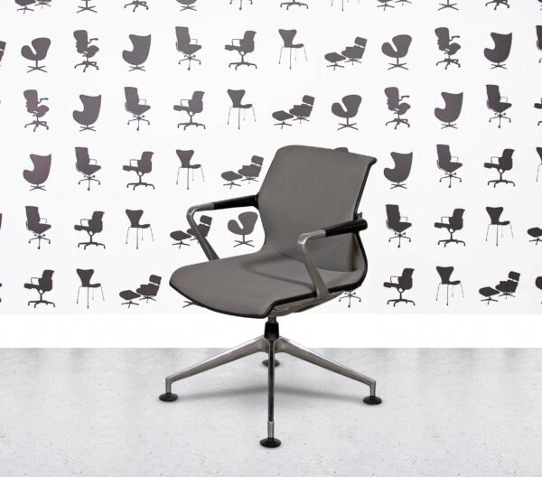 Refurbished Vitra Unix Four Star Base - Black Frame - Sierra Grey