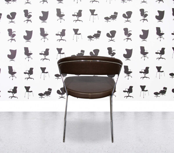 Refurbished Calligaris New York - Dining Chair - Brown Leather