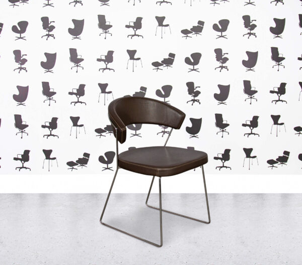 Refurbished Calligaris New York - Dining Chair - Brown Leather