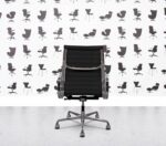 Refurbished Vitra Charles Eames EA119 - Chrome Frame - Black Hopsack Fabric