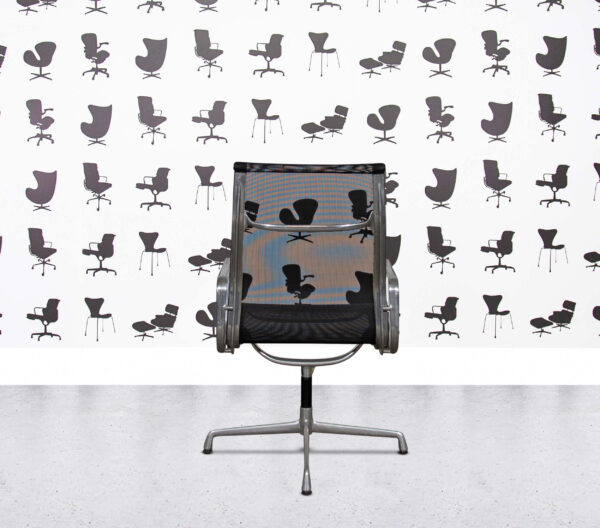 Refurbished ICF Charles Eames EA119 - Polished Aluminium - Black Mesh
